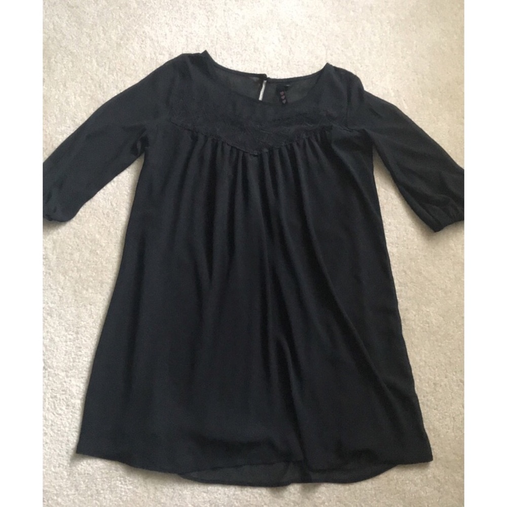 Black chiffon dress (xs)